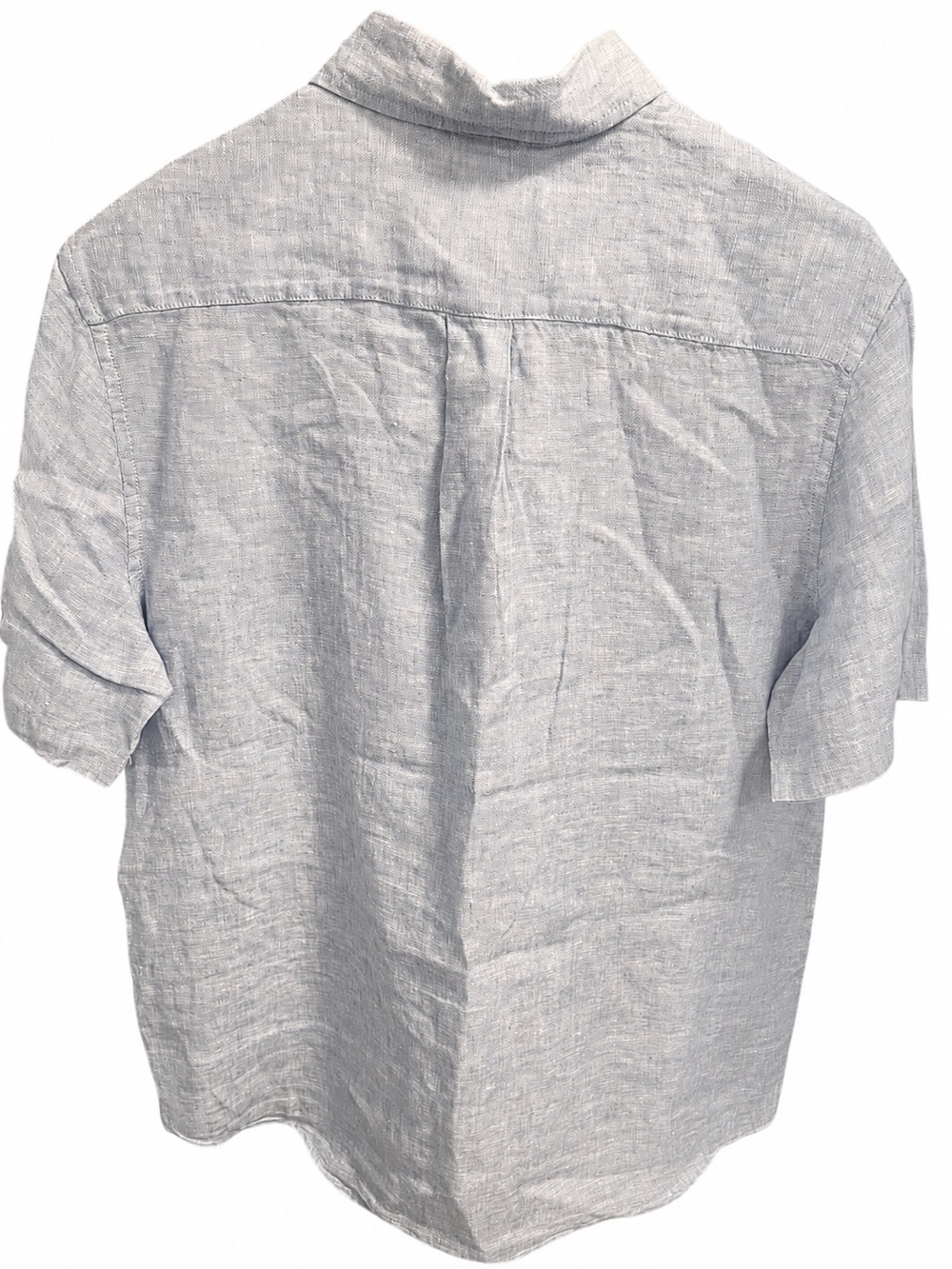 Thom Aaron 100% Linen Button Down Shirt Men’s Medium blue Short Sleeve - Picture 4 of 5